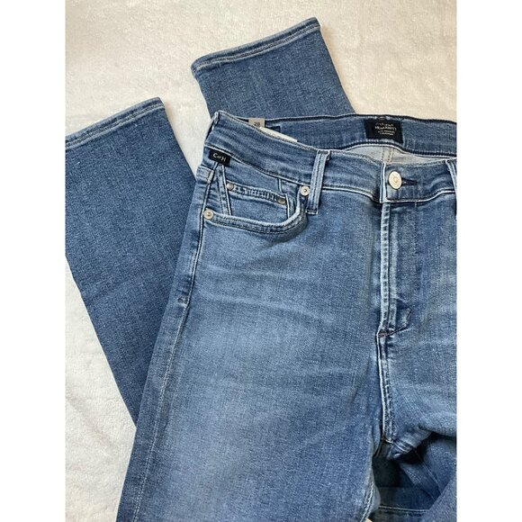 Citizens Of Humanity Rocket Crop Mid-Rise Slim Fit Women's Jeans Size 28 Blue De - Picture 1 of 10